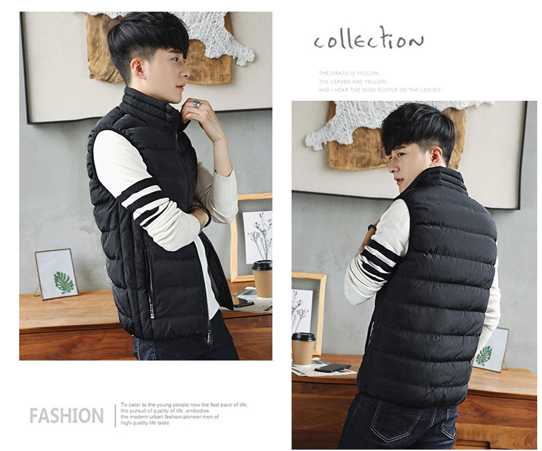 Men's Padded Vest – Warm Sleeveless Jacket