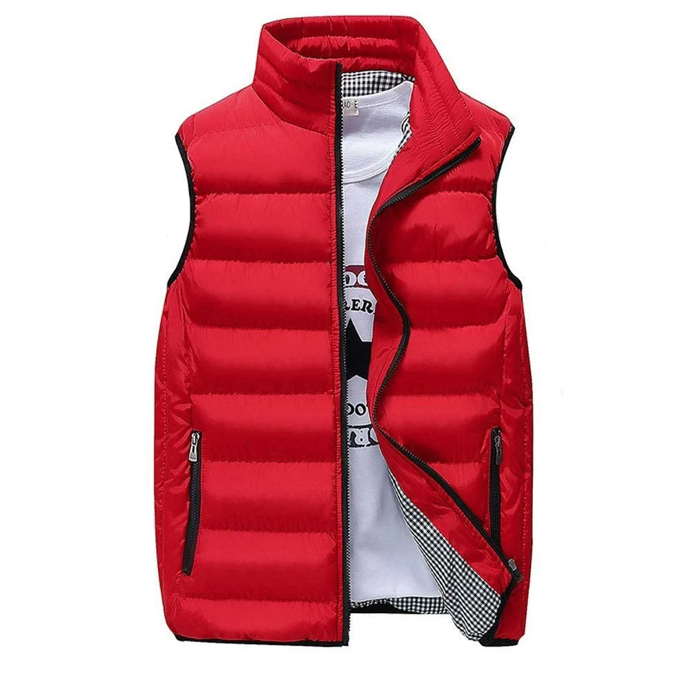 Men's Padded Vest – Warm Sleeveless Jacket