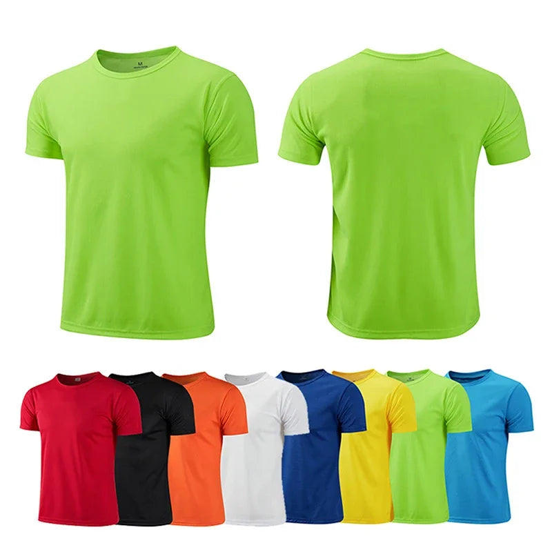 2024 Summer T Shirt for Men Jogging Short Sleeve Tee Fashion Clothing Daily Quick Drying Casual O-Neck Pullover Tracksuit Tops