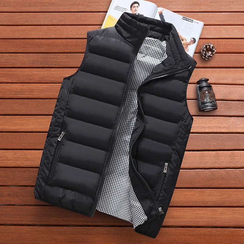 Men's Padded Vest – Warm Sleeveless Jacket