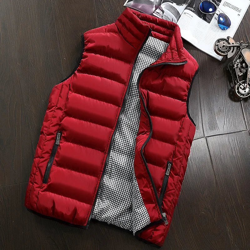 Men's Padded Vest – Warm Sleeveless Jacket