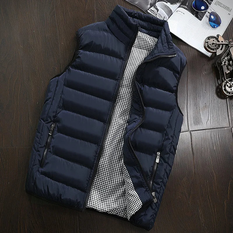 Men's Padded Vest – Warm Sleeveless Jacket